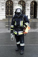 Bild: Mitglied der Betriebsfeuerwehr
