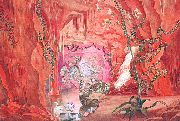 Bild: Grotte in roter Beleuchtung