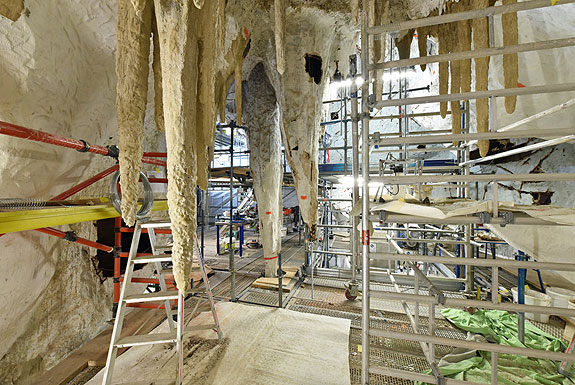 Bild: Arbeitsgerüst des Restaurators