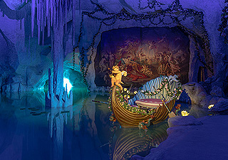 Venusgrotte in blauem Licht