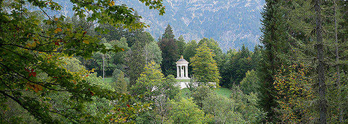 Bild: Venustempel im Schlosspark Linderhof