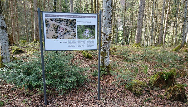 Bild: Schautafel im Schlosspark Linderhof